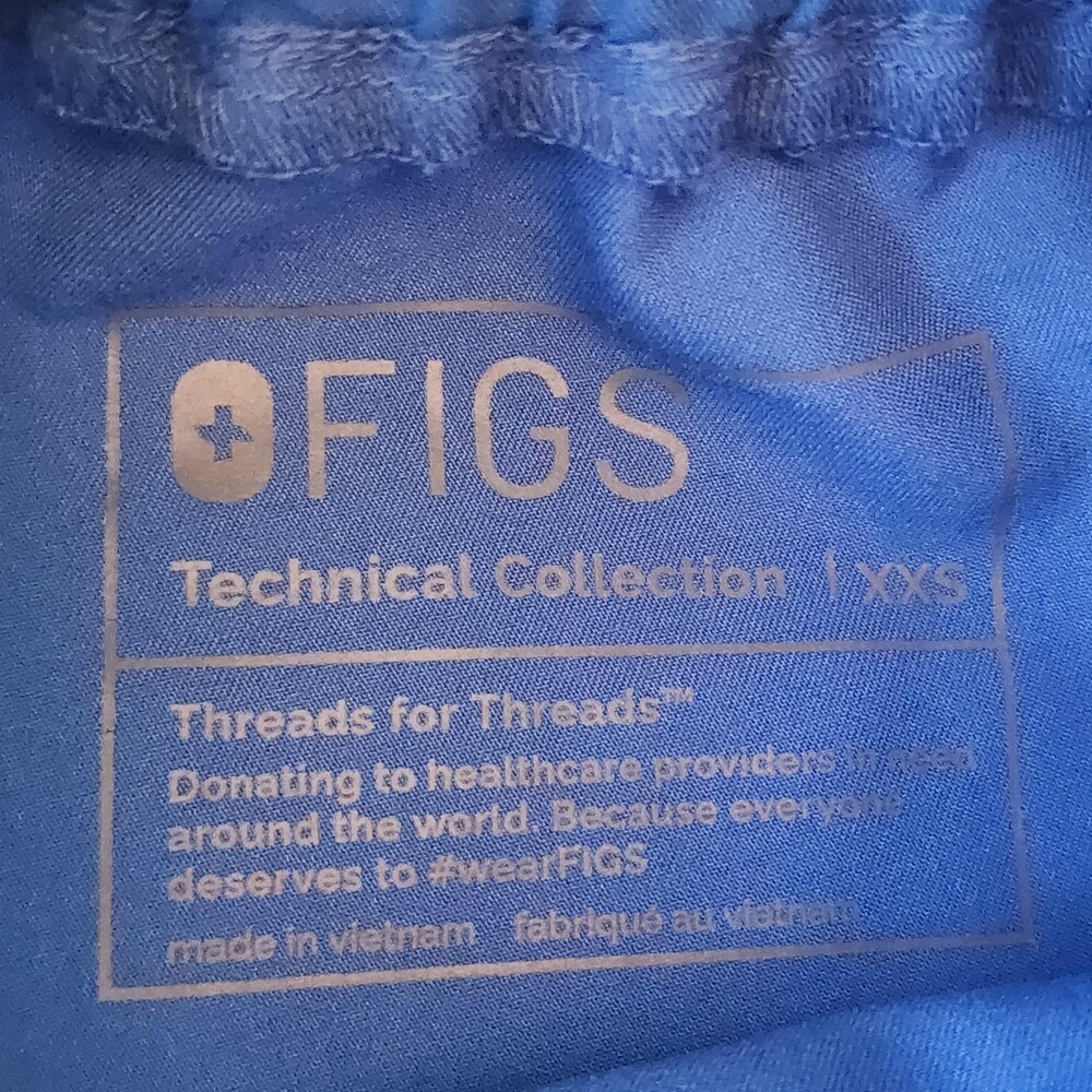 FIGS Jogger Scrub Pants Womens XXS Blue Technical Collection Drawstring Medical - Picture 9 of 16